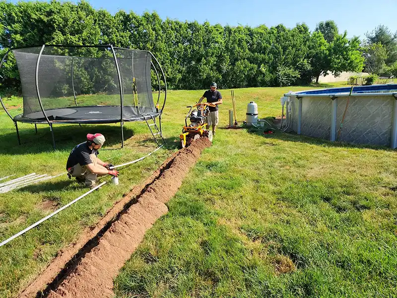 Professional pool electrical wiring installation